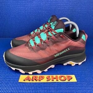MERRELL MOAB SPEED Women`s Size 8 Burgandy Red Black Hiking Shoes J066858